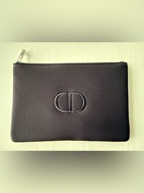 Dior Black Zip Pouch Make Up